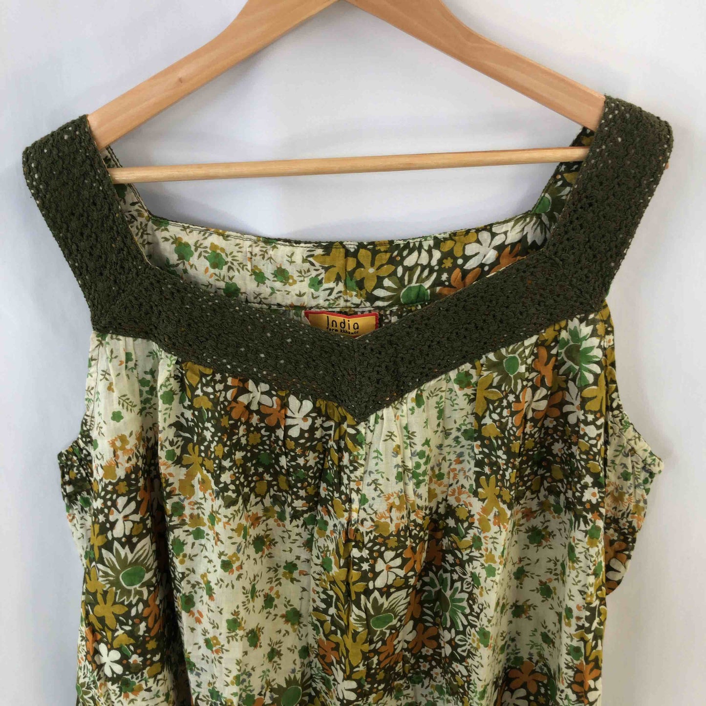 India form kkhouse  レディース キャミソール グリーン 花柄 tk
