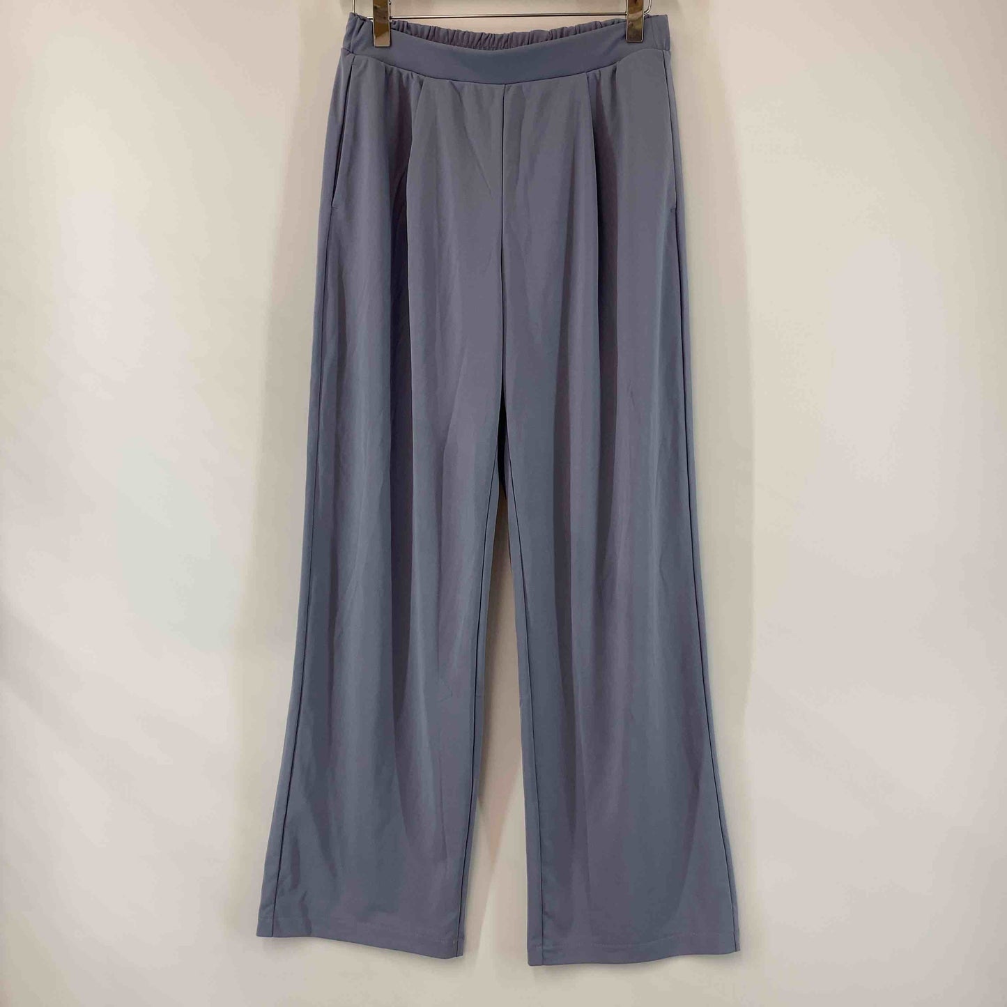 UNIQLO ユニクロ ブルーグレー 無地 シンプル レディース カジュアルパンツ