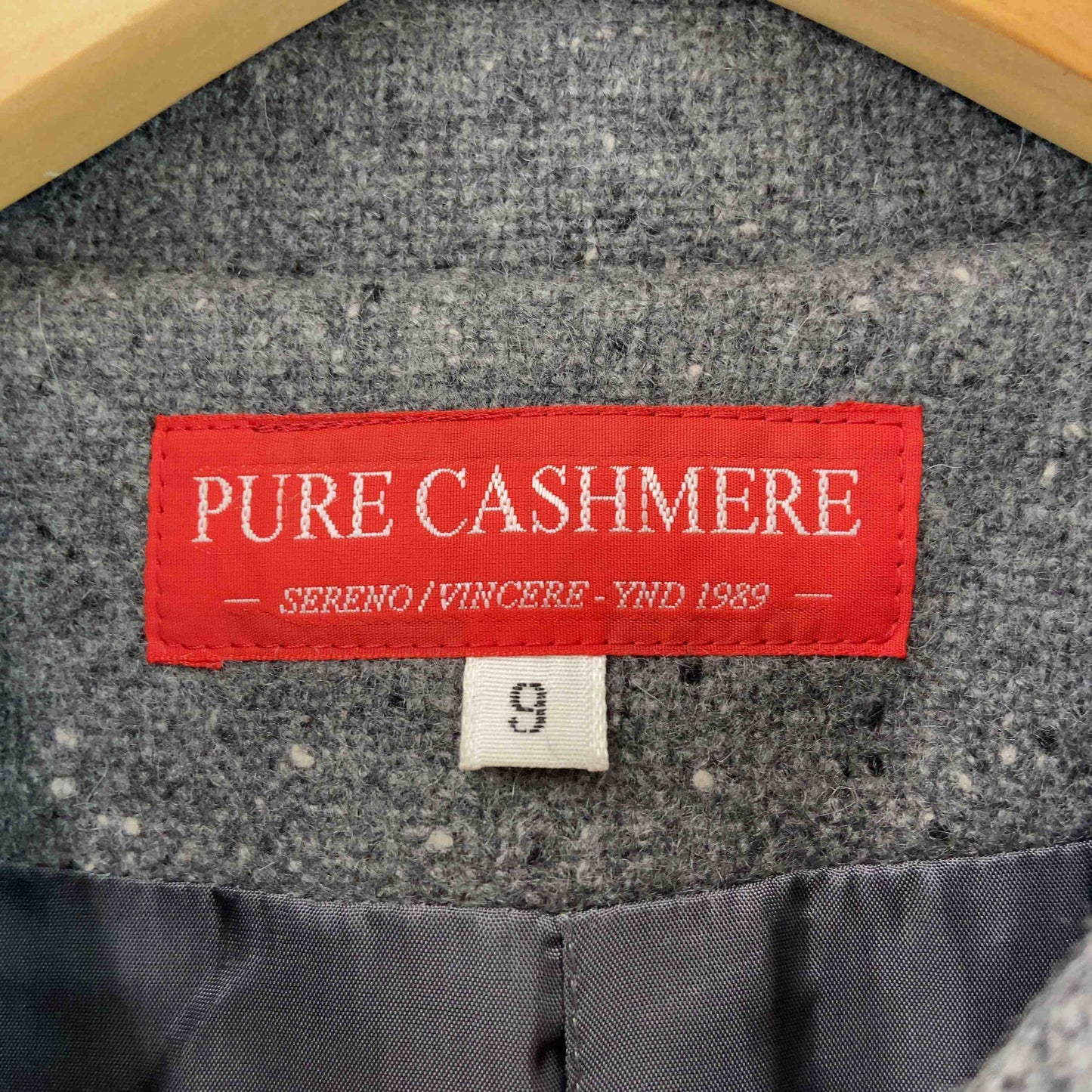 PURE CASHMERE ピュアカシミヤ レディース チェスターコート カシミヤ グレー