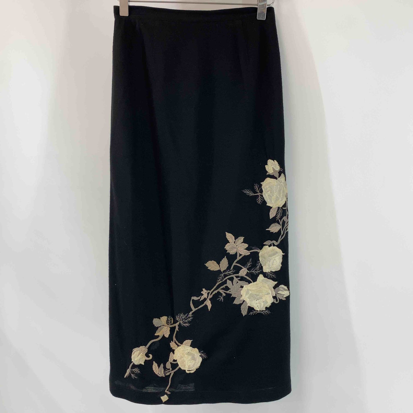 DOLCE&GABBANA ドルチェアンドガッバーナ レディース ロングスカート ブラック 薔薇刺繡 タイトスカート