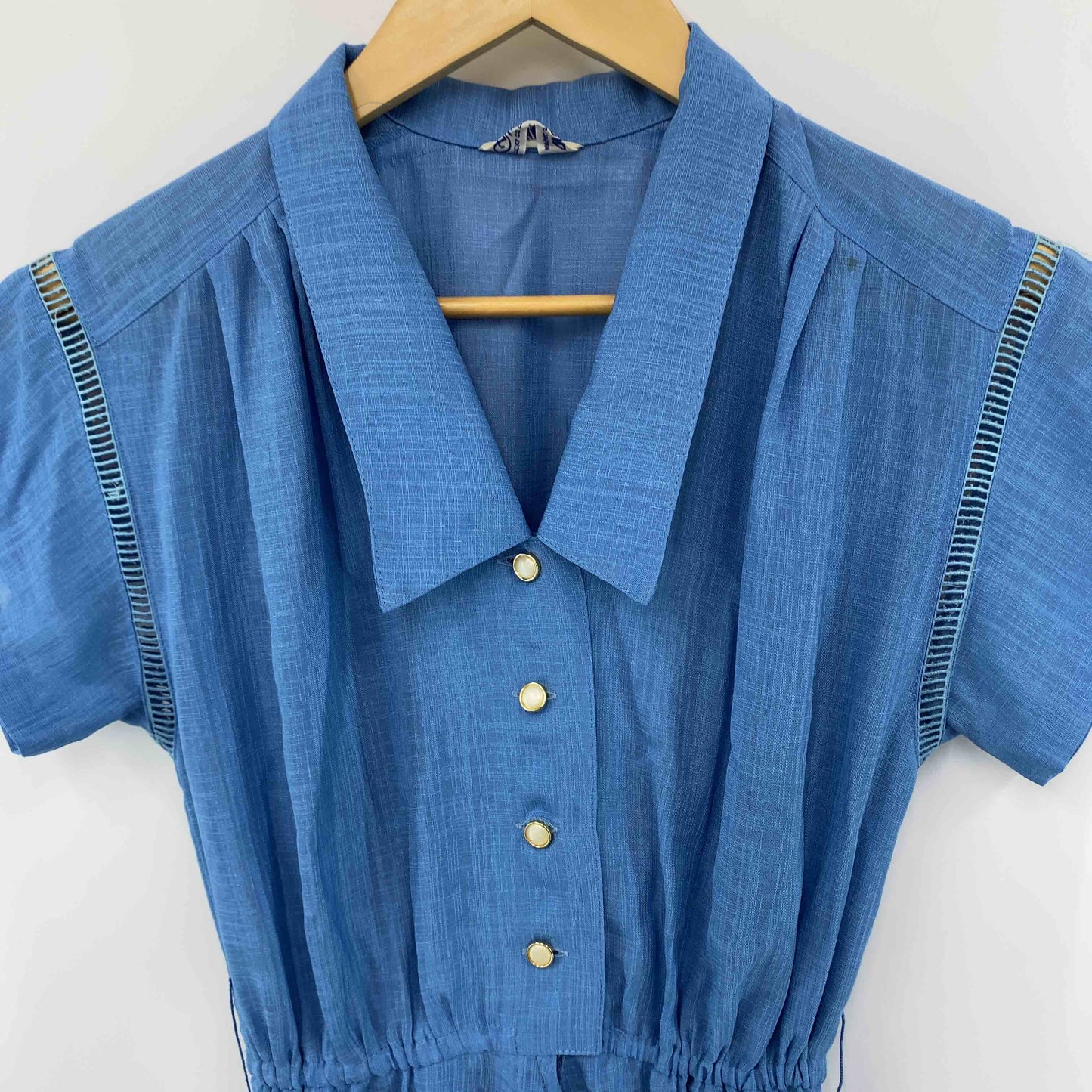 レディース シャツワンピース　ブルー