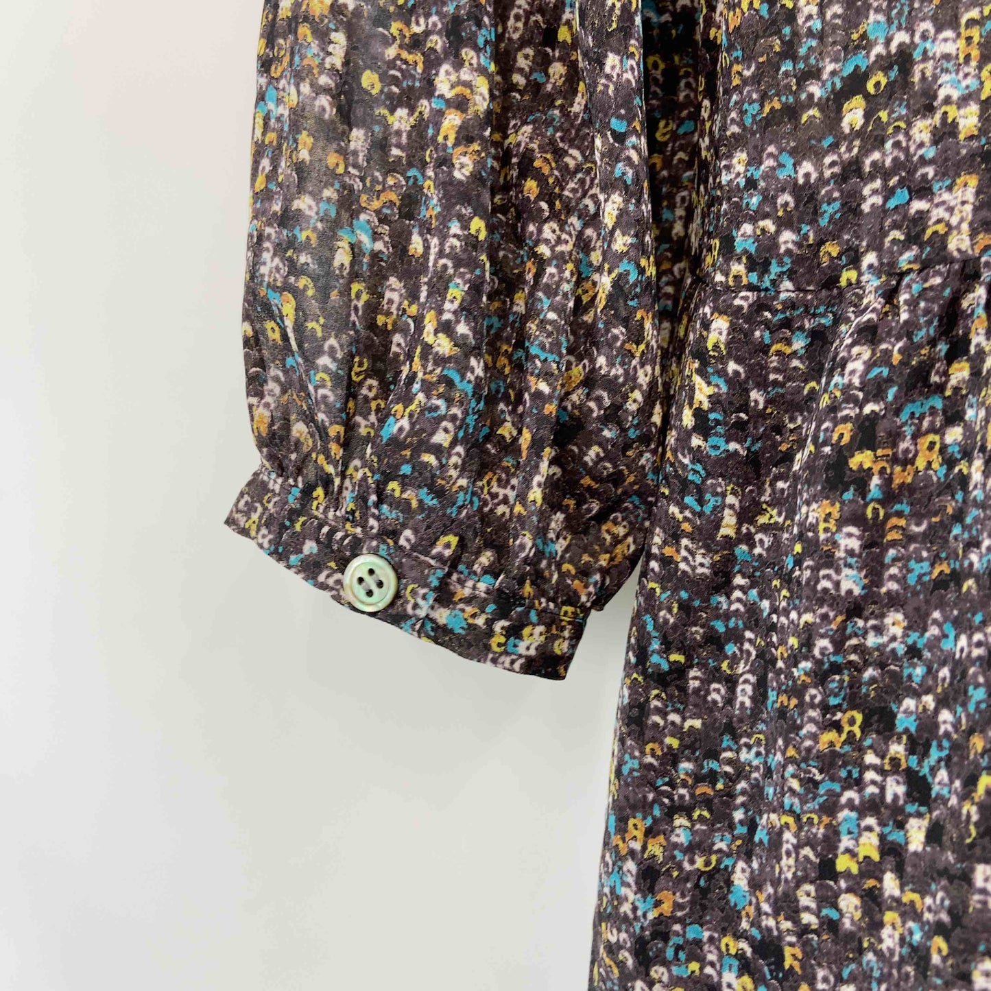 ARAMIS アラミス レディース 長袖ワンピース　ひざ丈　スパンコール柄　ブラウン