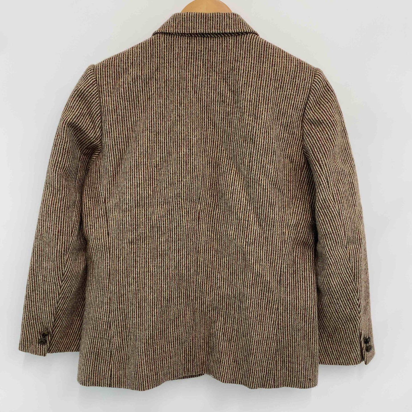 レディース テーラードジャケット ウール100％ セットアップ スカート チェック柄