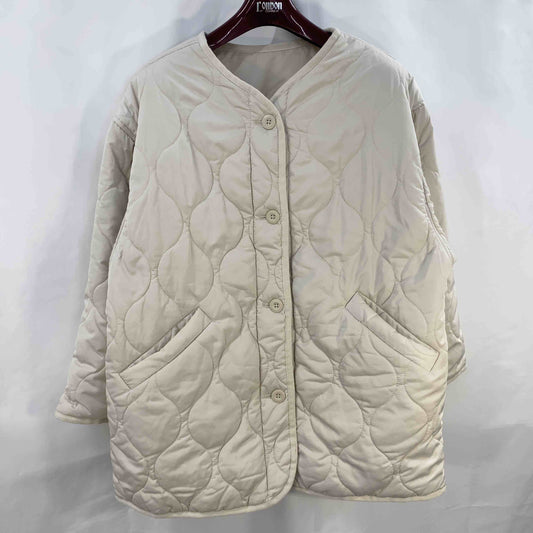 関西ファッション連合  レディース ノーカラージャケット ベージュ tk