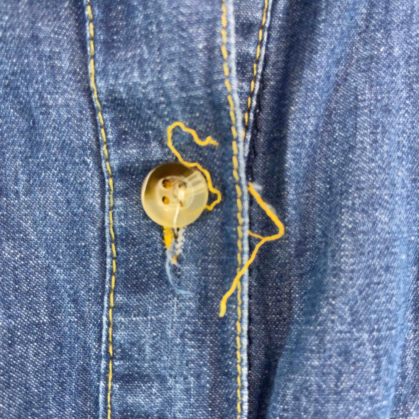 レディース 半袖シャツ/ブラウス デニムシャツ ブルー