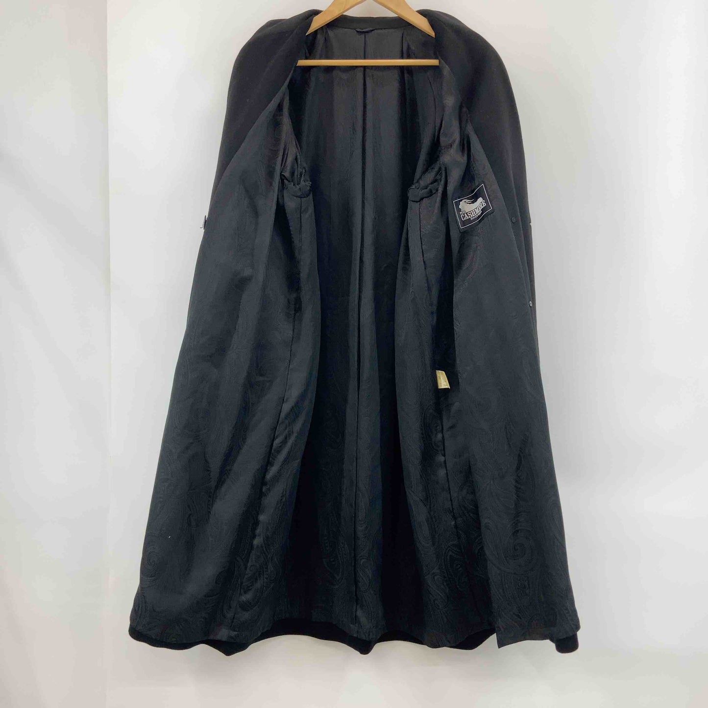 レディース チェスターコート カシミヤ ブラック