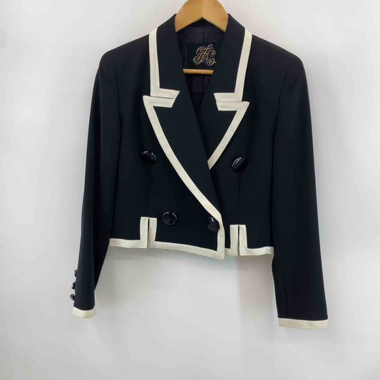 伊太利屋 イタリヤ レディース ダブルブレスト テーラードジャケット 黒 総裏