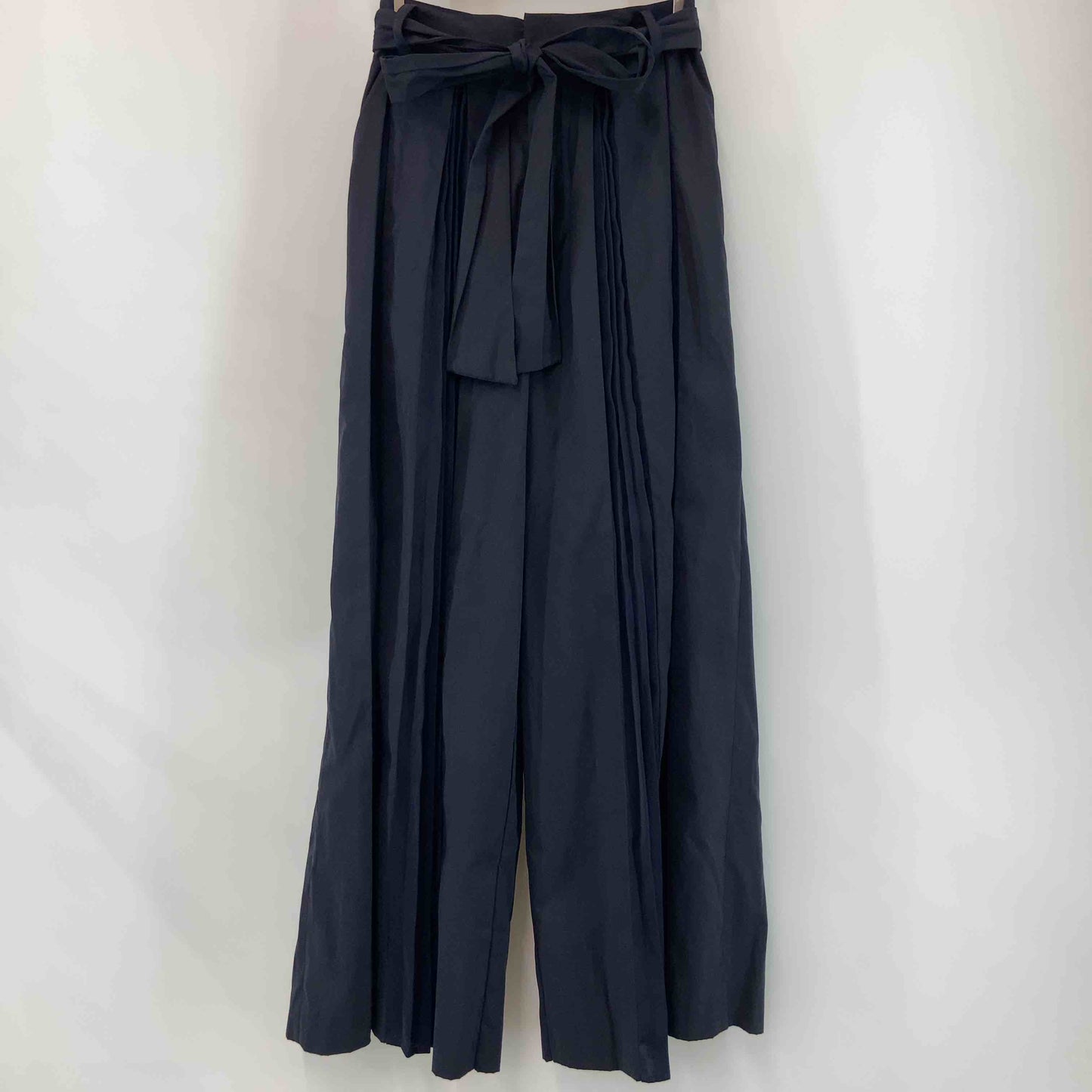 PICCIN ピッチン レディース カジュアルパンツ シフォンドッキング プリーツ ネイビー