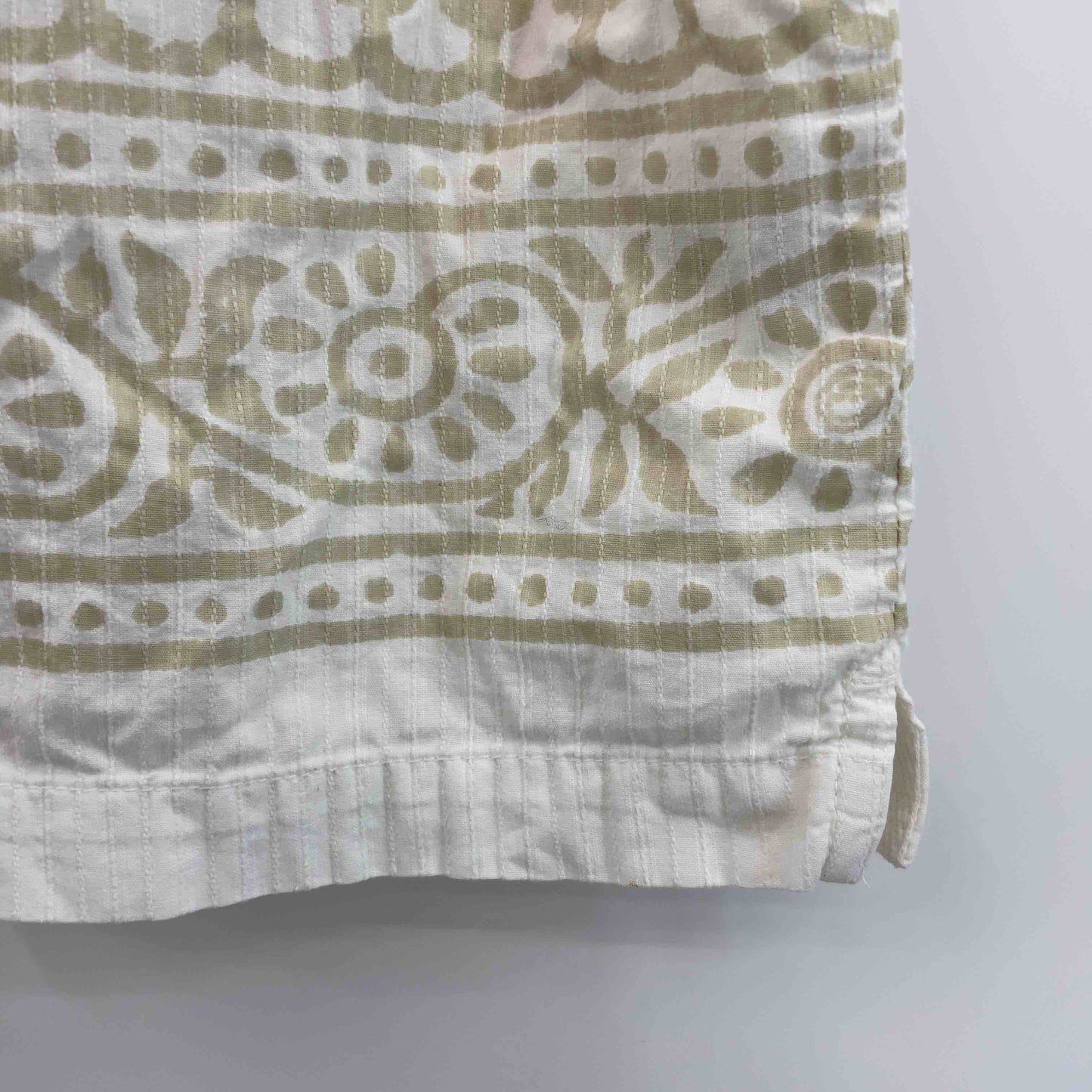 mont-bell モンベル ホワイト 裾デザイン 木 メンズ 半袖シャツ