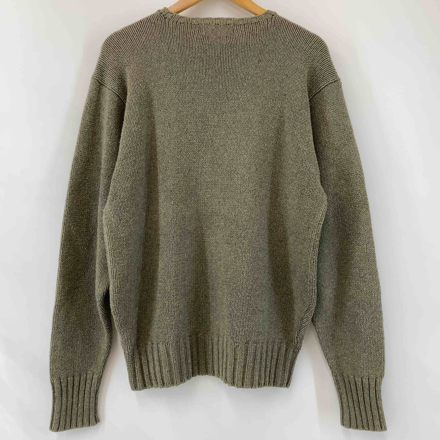 POLO RALPH LAUREN ポロラルフローレン　グレーグリーン　サイズŁ　丸首　 メンズ ニット/セーター