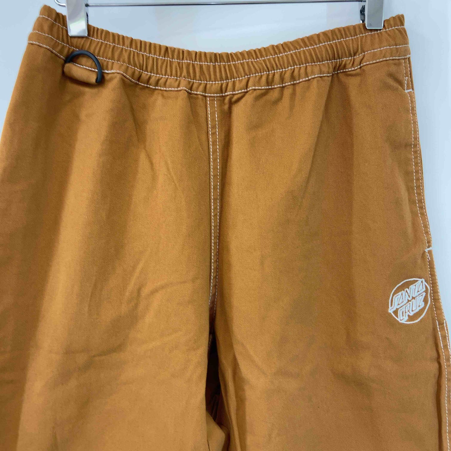 SANTA CRUZ サンタクルーズ メンズ カジュアルパンツ ブラウン ホワイトステッチ