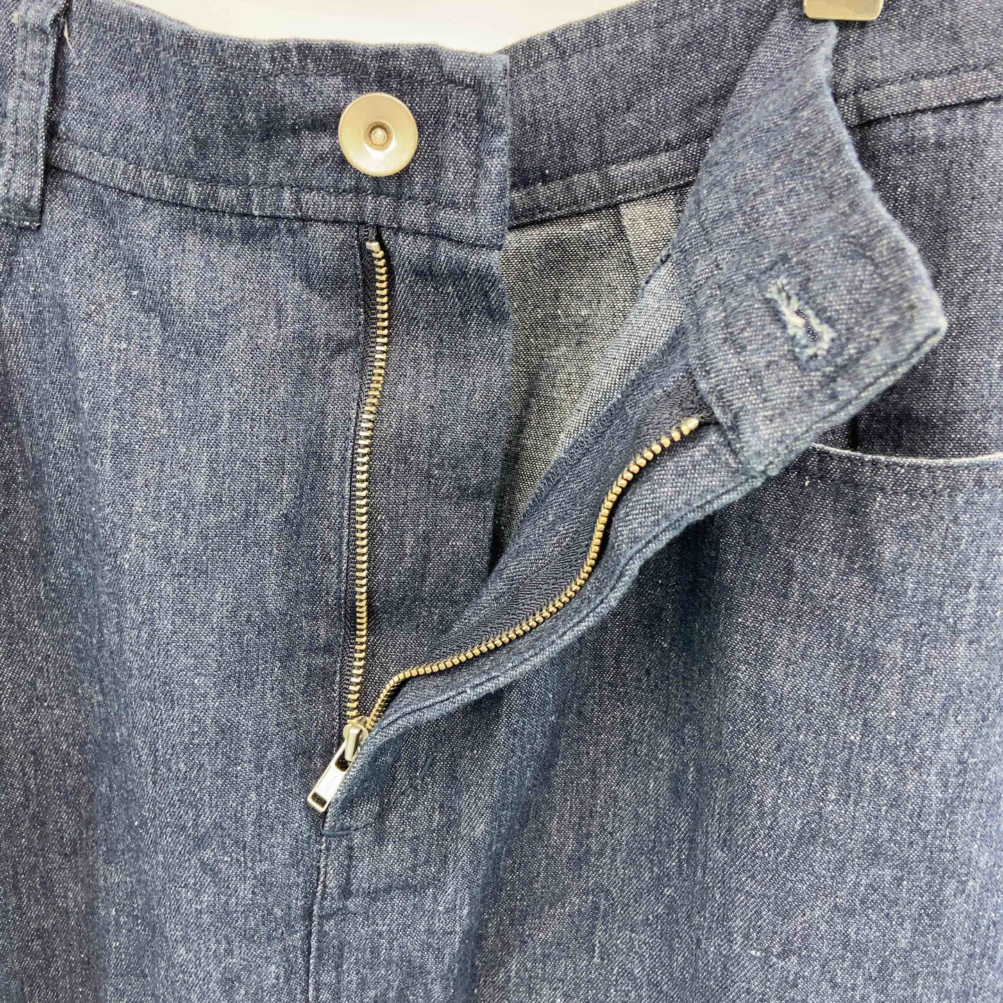 Melan Cleuge メランクルージュ デニムスカート ブルー系 フレアスカート 無地 シンプル レディース ロングスカート