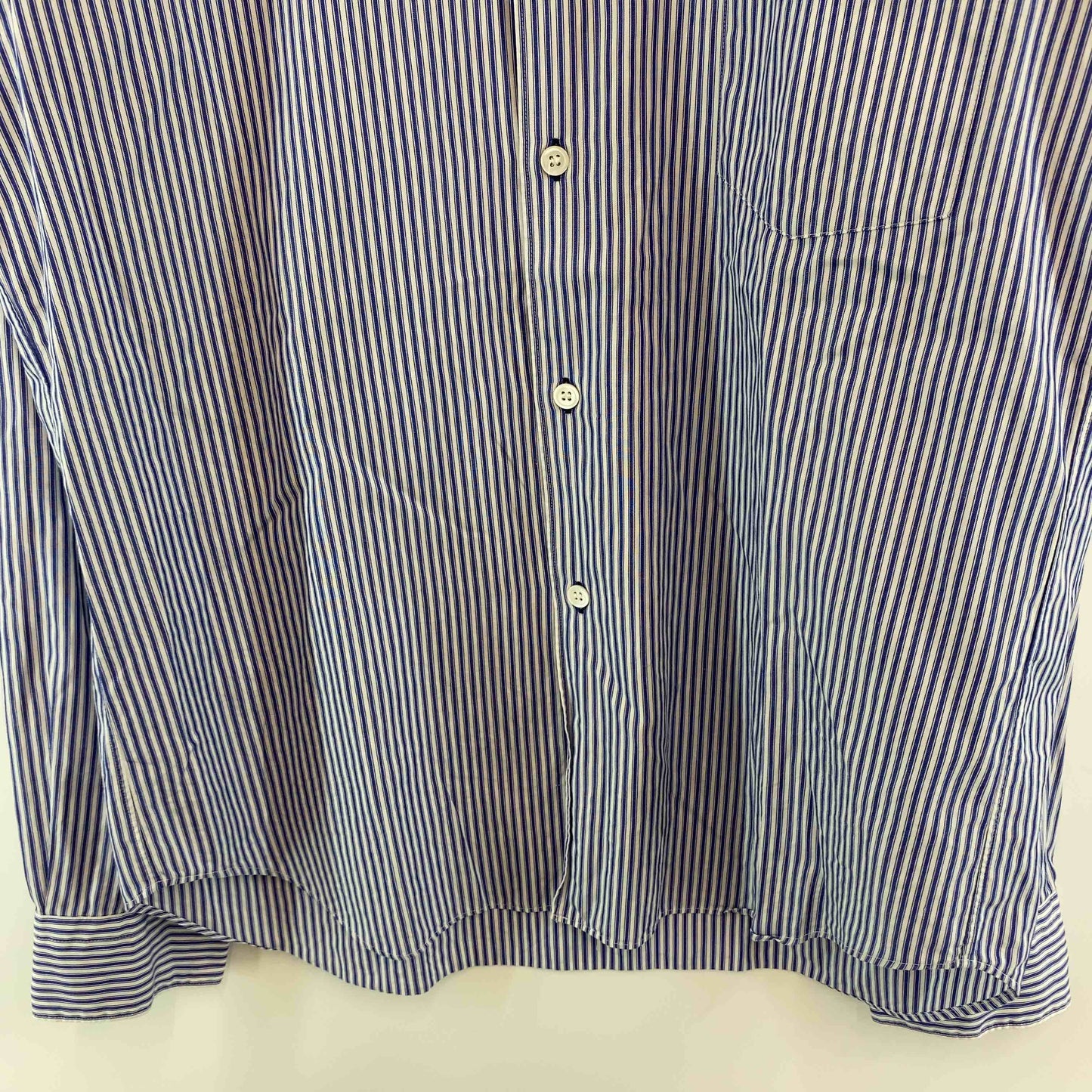 COMME des GARCONS HOMME DEUX コムデギャルソンオムドゥ メンズ 長袖シャツ　ボタンダウン　ストライプ　青