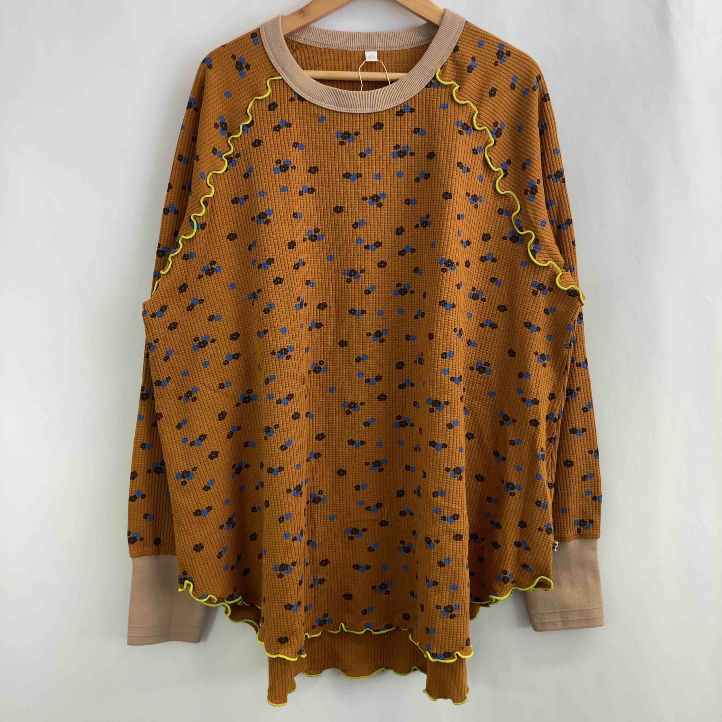 markey's  レディース カットソー（長袖）ブラウン 花柄 tk