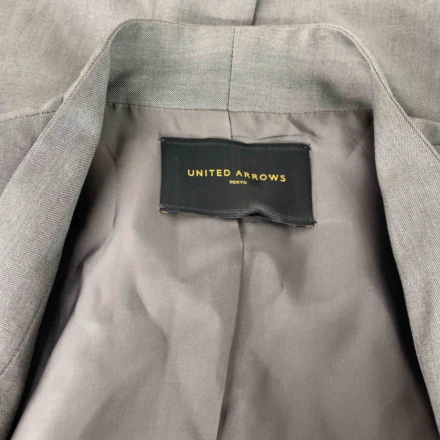 UNITED ARROWS ユナイテッドアローズ レディース ノーカラージャケット グレー ウール