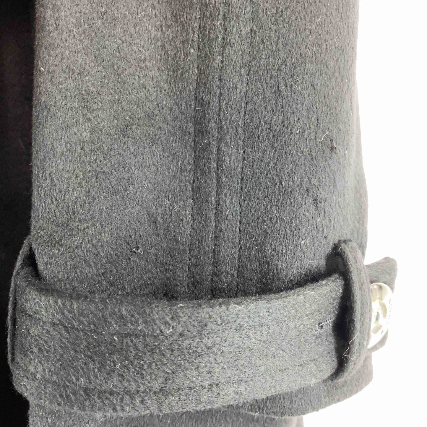 BALMAIN バルマン レディース ステンカラーコート ブラック カシミヤ100%