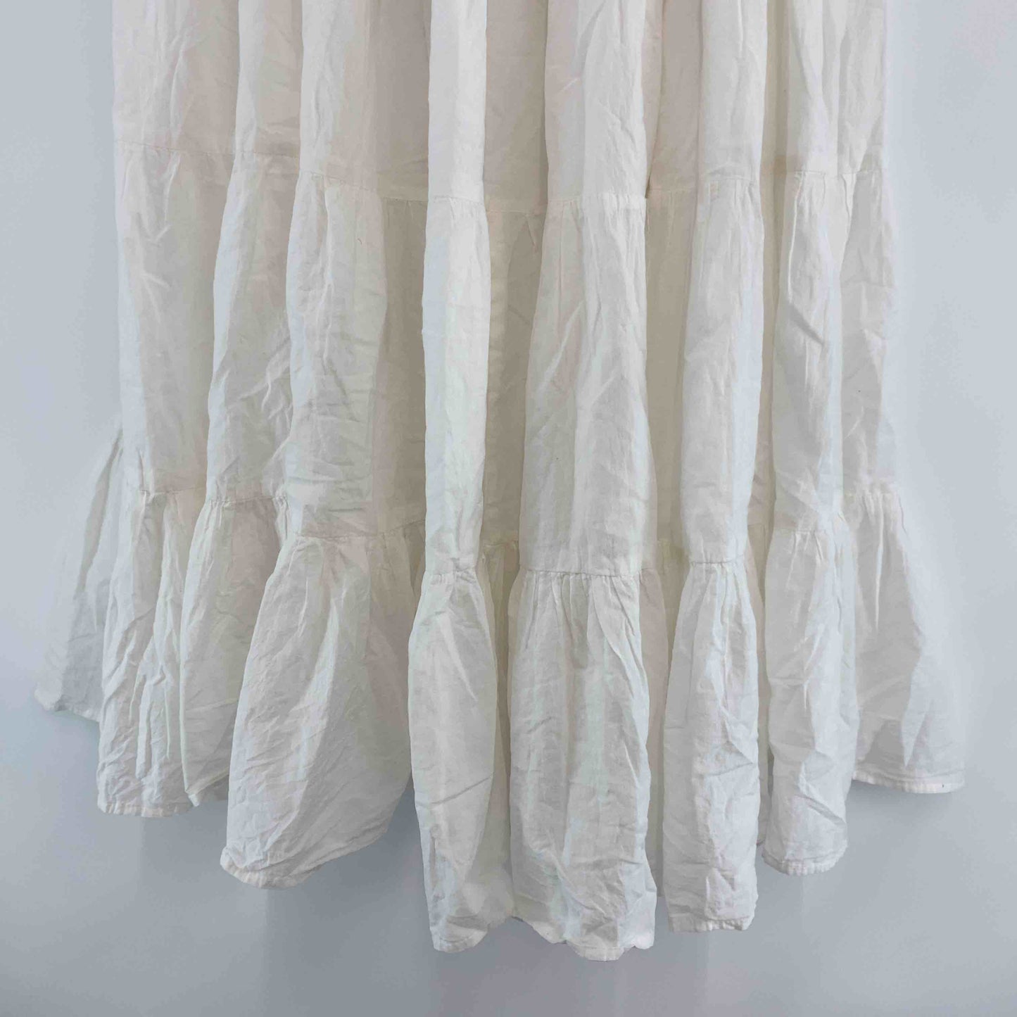 レディース ロングスカート 白 コットン