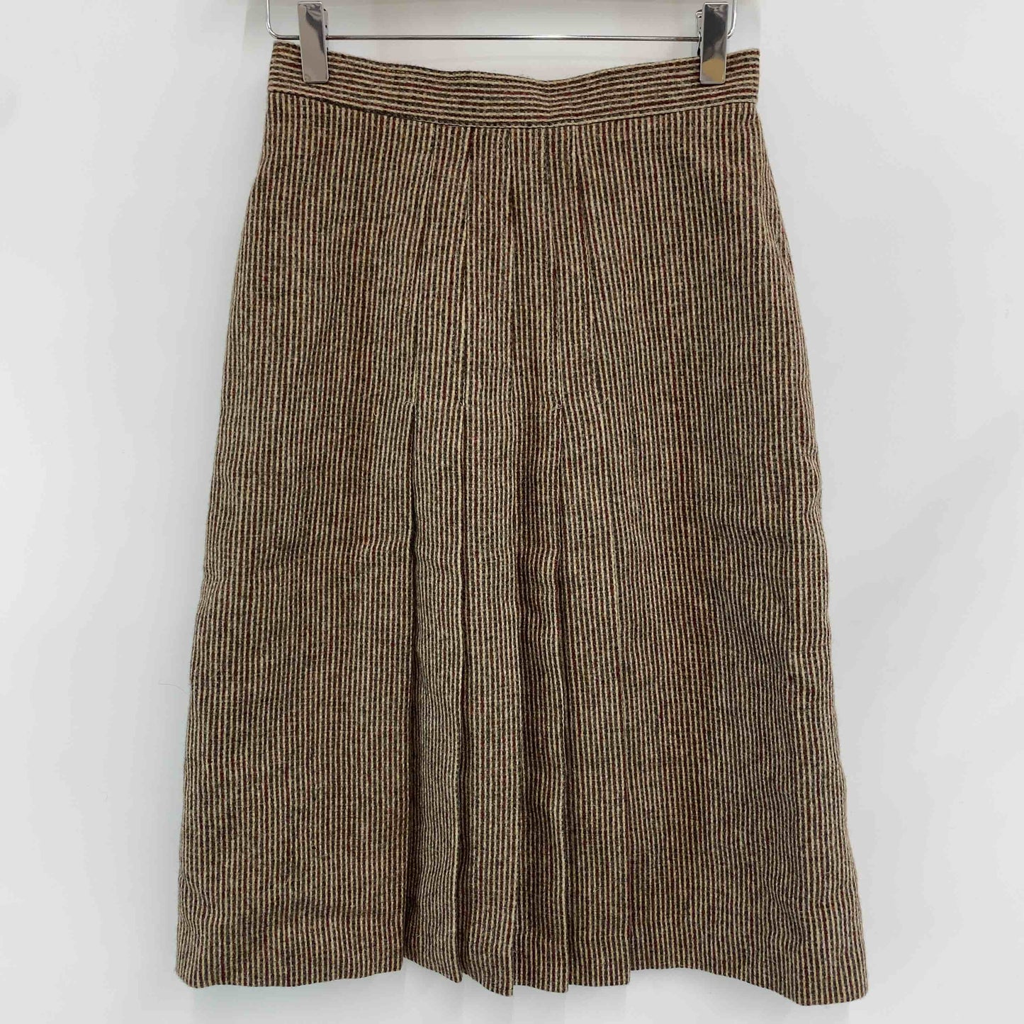 レディース テーラードジャケット ウール100％ セットアップ スカート チェック柄