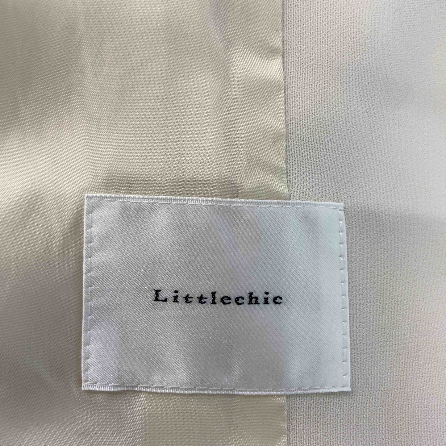 レディース ノーカラージャケット アイボリー