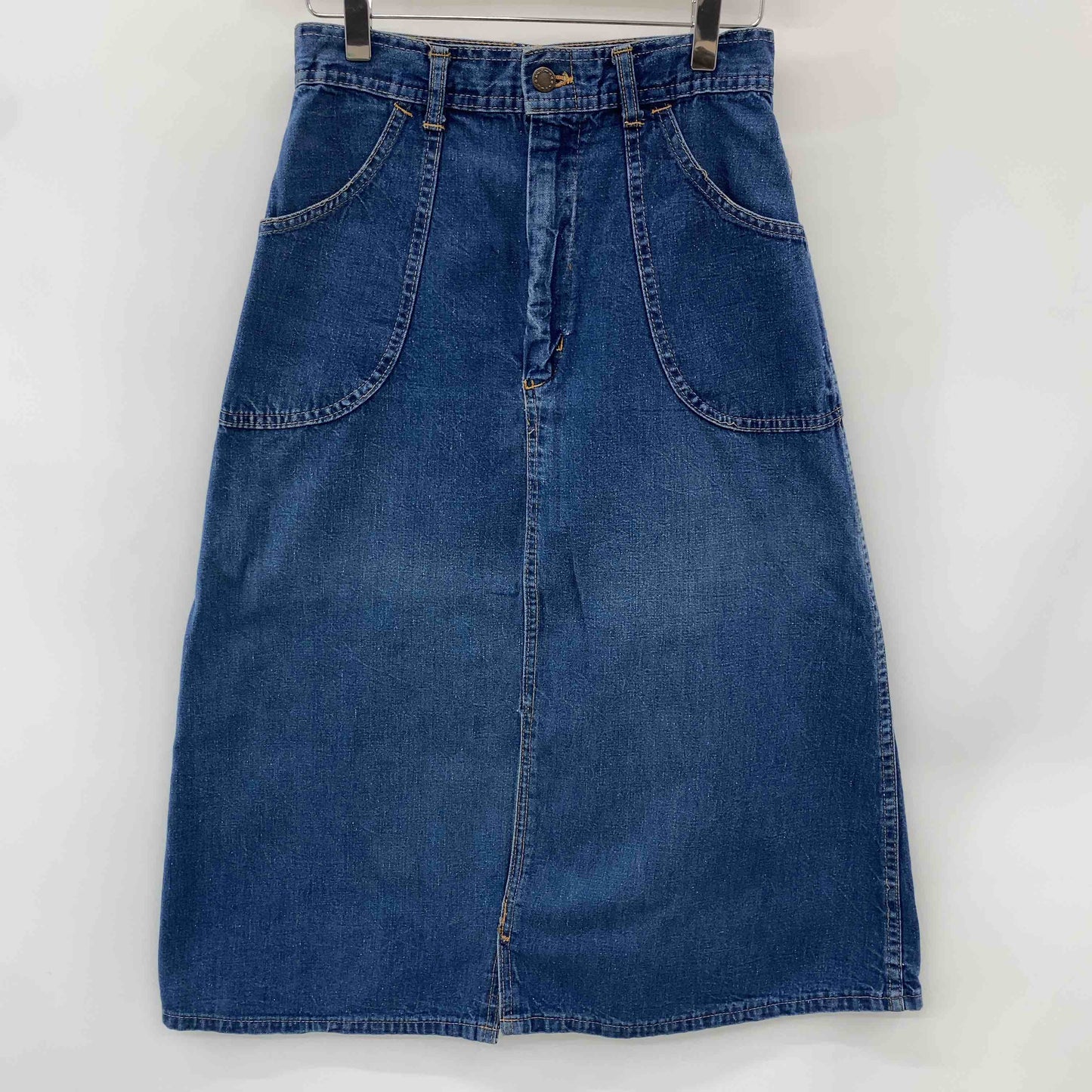 レディース ロングスカート デニム 青
