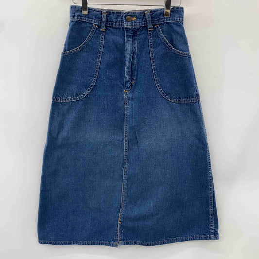 レディース ロングスカート デニム 青
