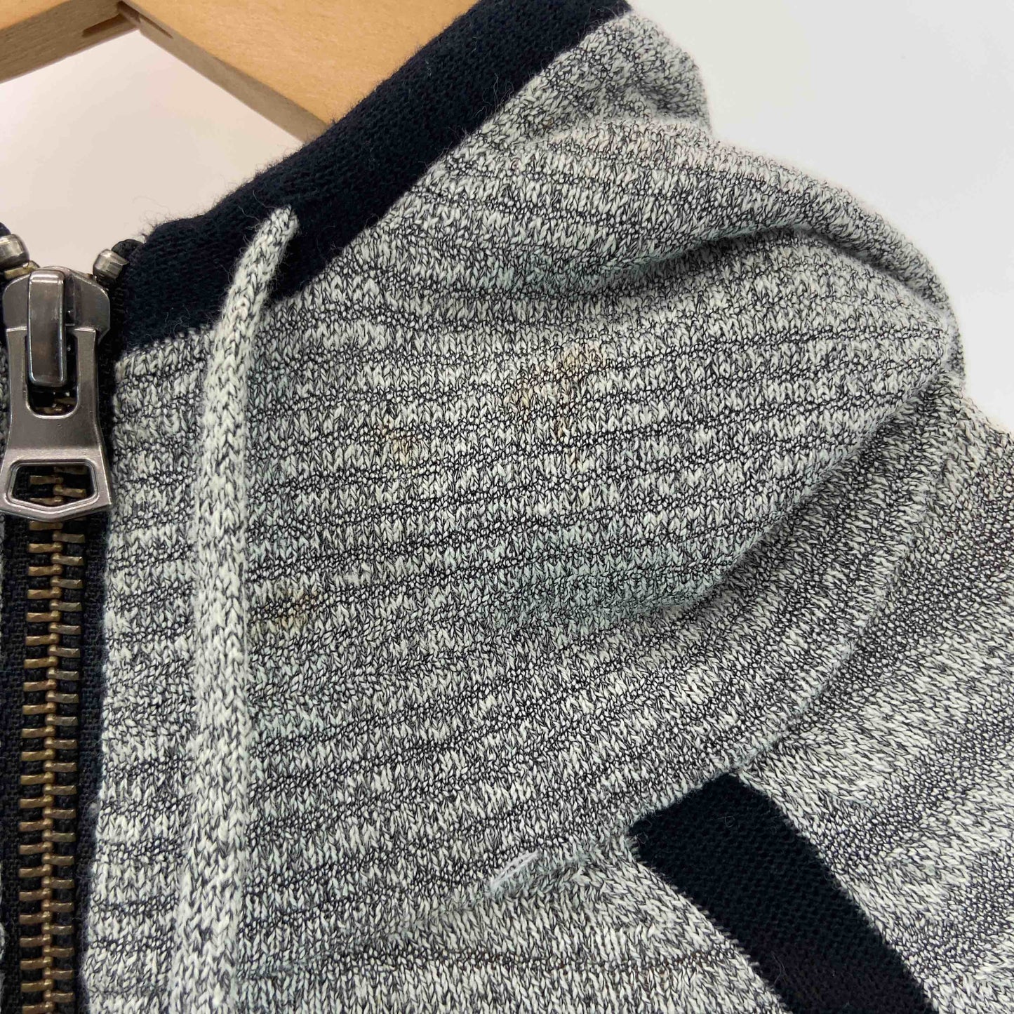 theory セオリー メンズ パーカー 杢グレー フード フルジップ