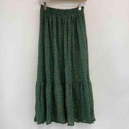 niko and... ニコアンド レディース ロングスカート グリーン 緑 花柄 裏地付き