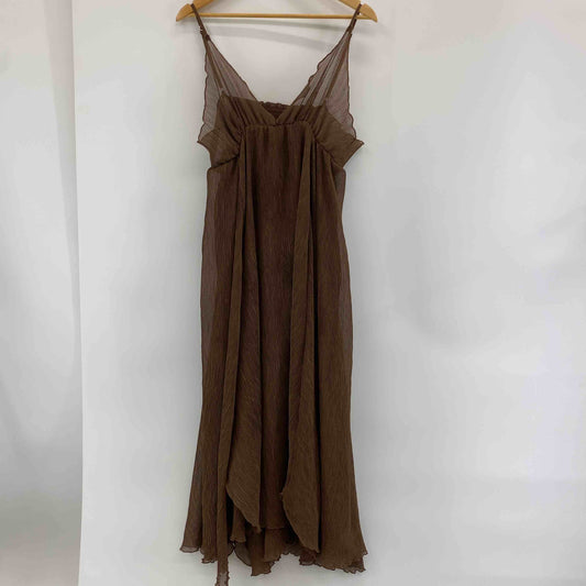 Heather ヘザー レディース ノースリーブワンピースキャミワンピース ブラウン