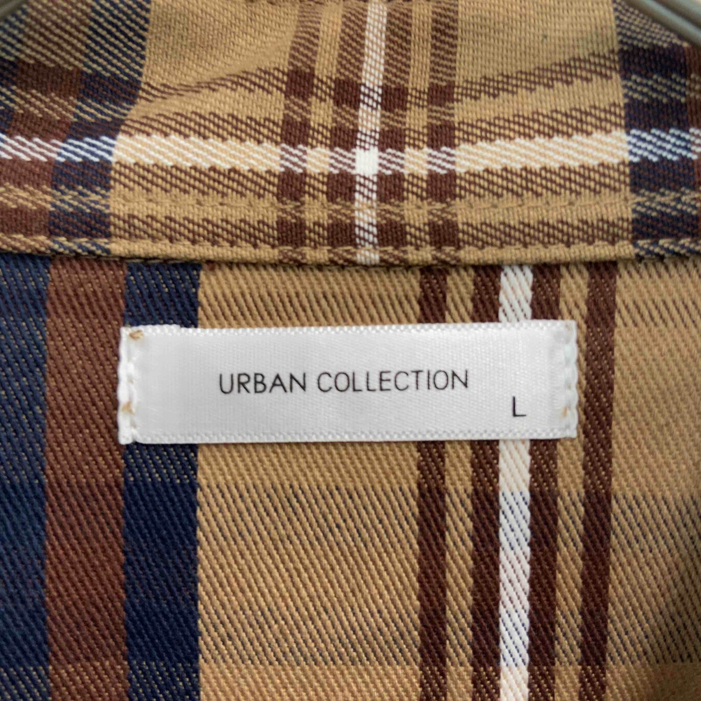 URBAN COLLECTION アーバンコレクション メンズ 長袖シャツ チェック ブラウン系