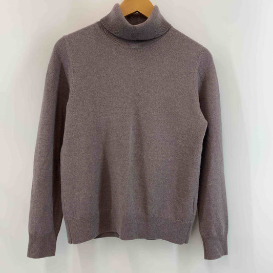 高島屋 レディース ニット タートルネックセーター　カシミヤ100%　紫系