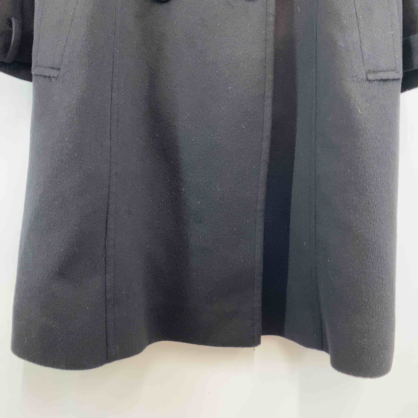 BALMAIN バルマン レディース ステンカラーコート ブラック カシミヤ100%