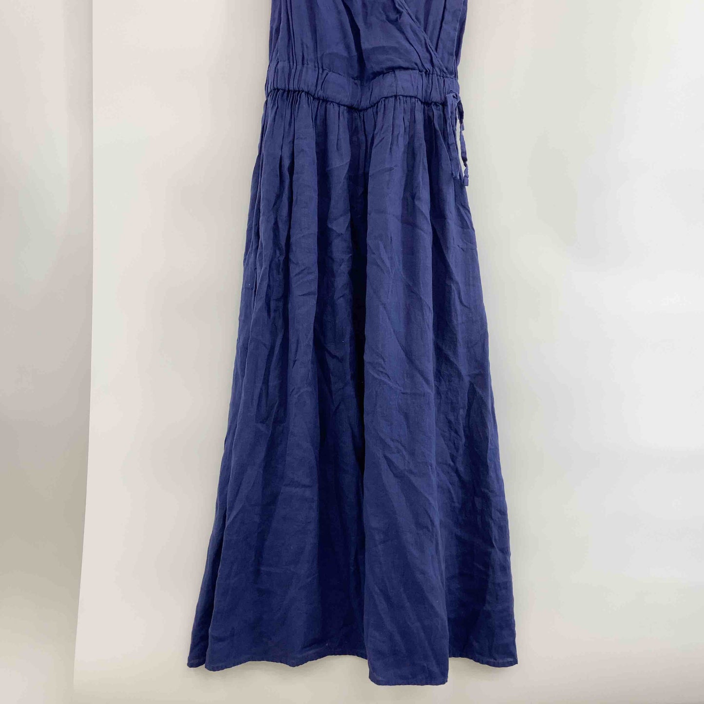 BEAUTY&YOUTH UNITED ARROWS ビューティーアンドユースユナイテッドアローズ レディース ノースリーブロングワンピース カシュクール ネイビー リネン