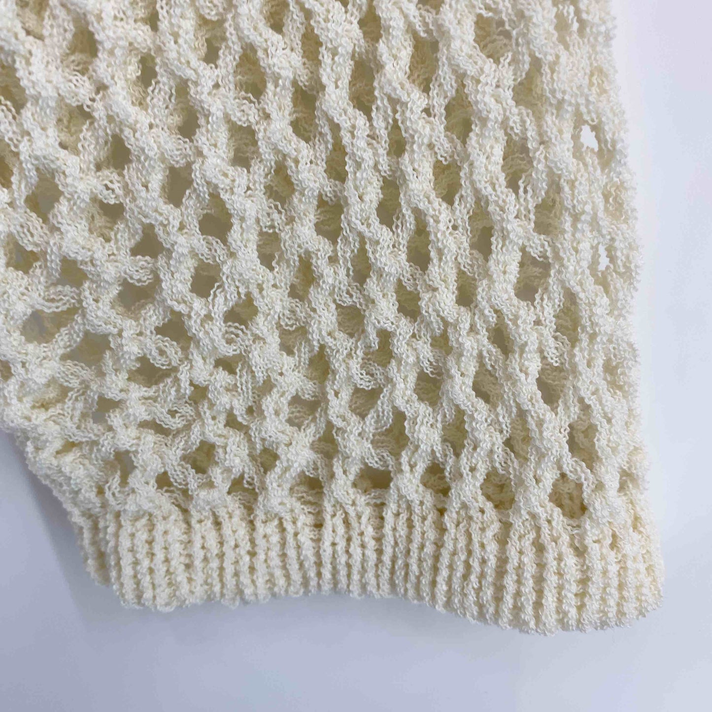 レディース ニット/セーター メッシュ アイボリー 長袖