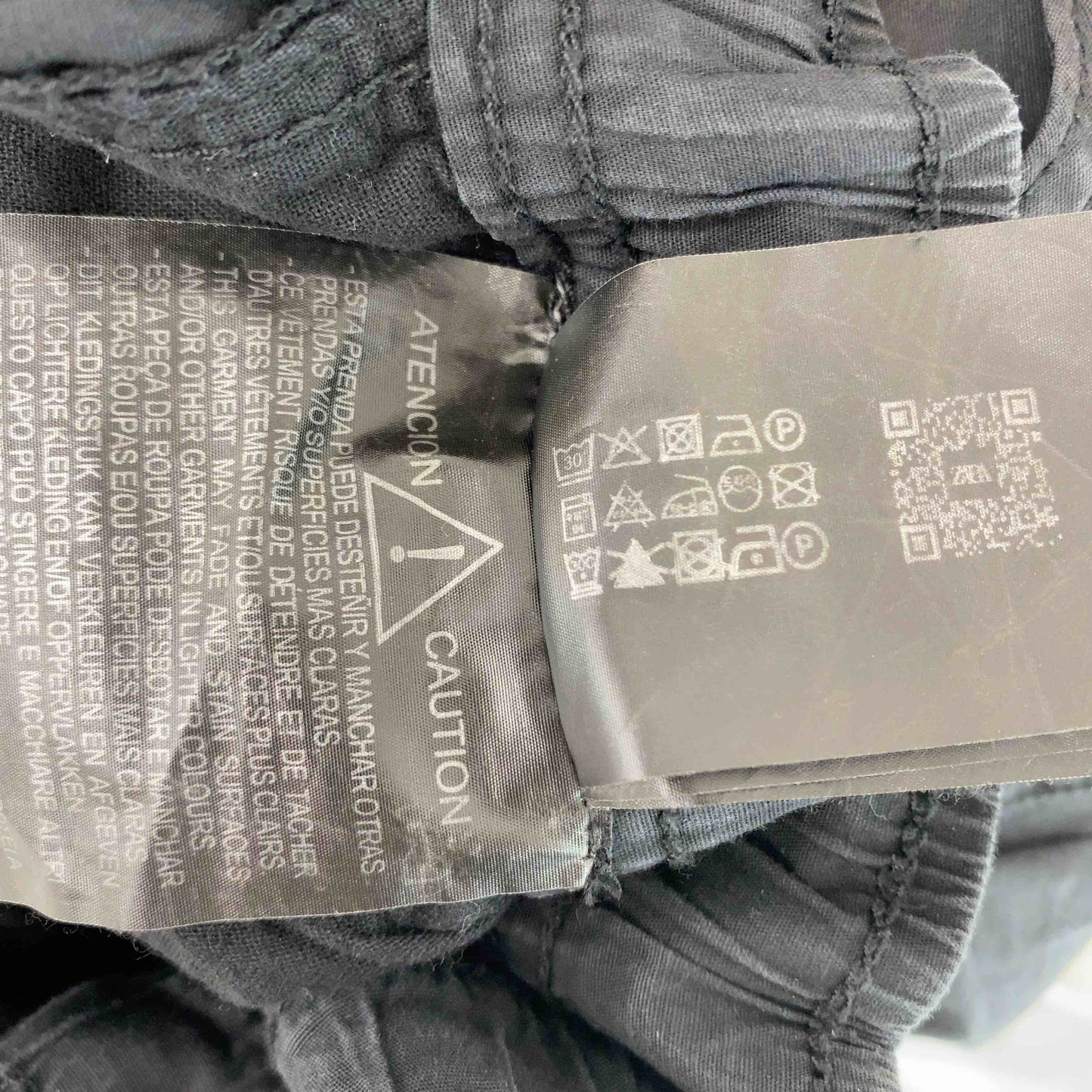 ZARA ザラ レディース ワークパンツカーゴパンツ ブラック ウエストゴム