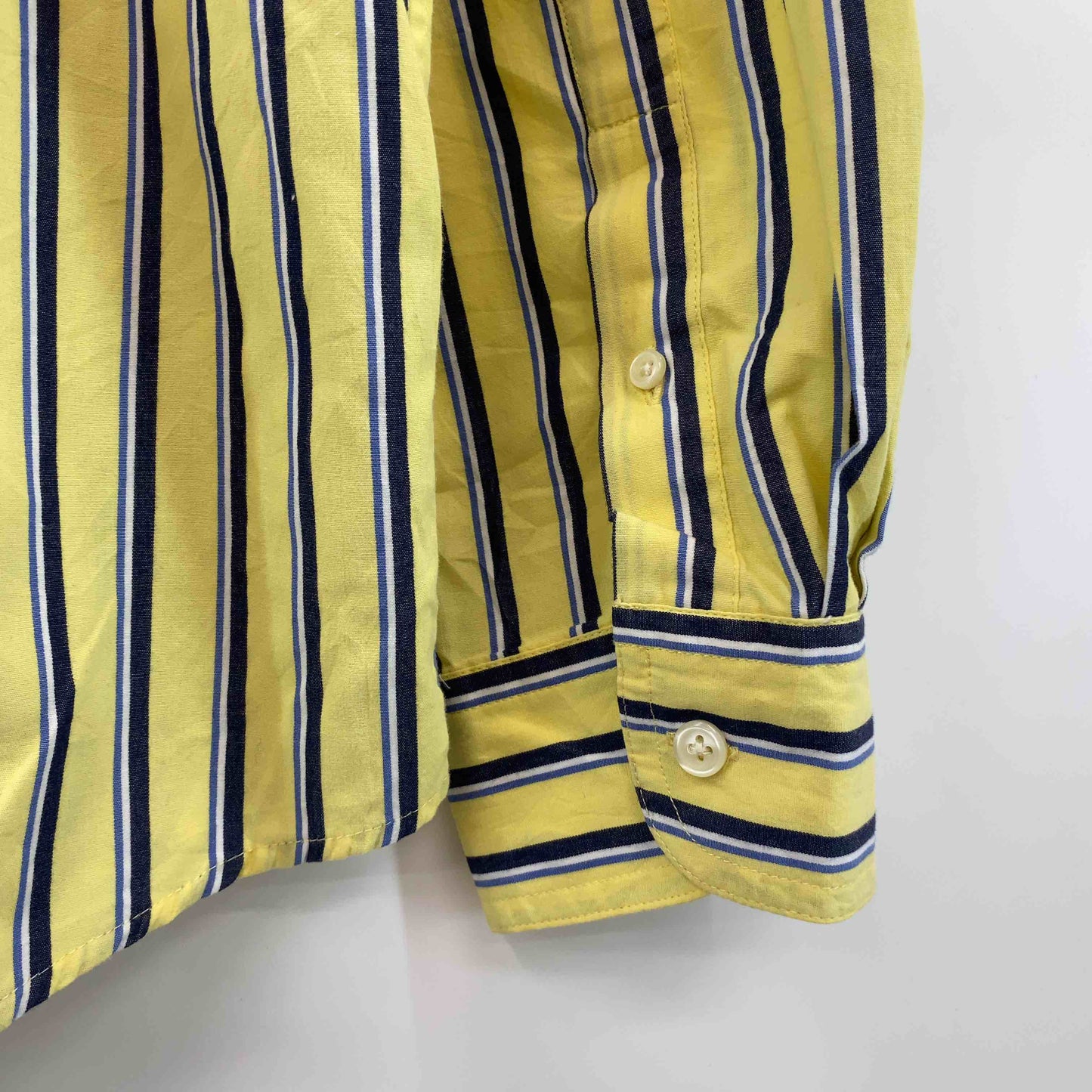 CHAPS RALPH LAUREN チャップスラルフローレン メンズ 長袖シャツ　ボタンダウン　ストライプ　ロゴ刺繍　イエロー