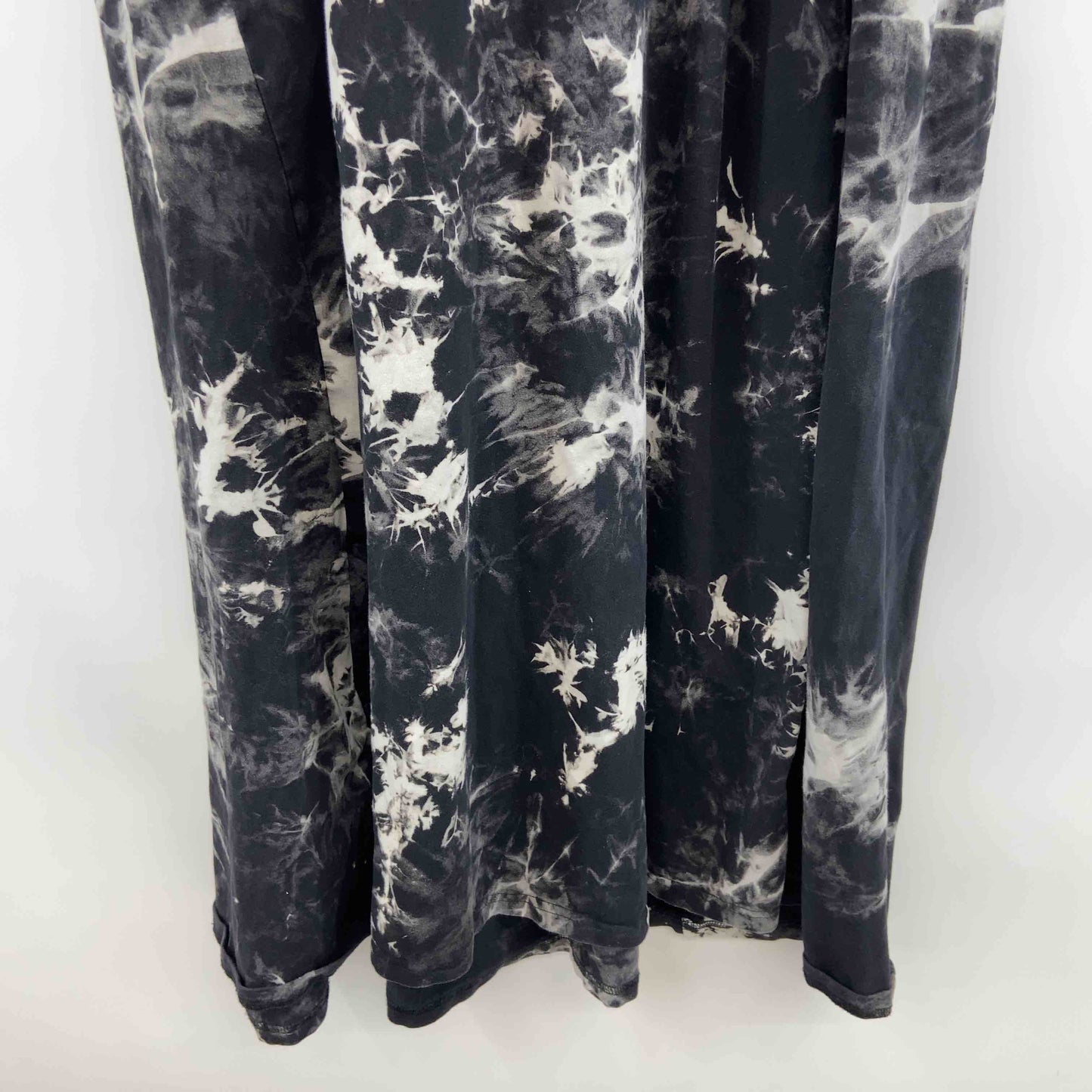 HUG.U ハグユー レディース 半袖ワンピース　ロング丈　タイダイ風　フリーサイズ　グレー