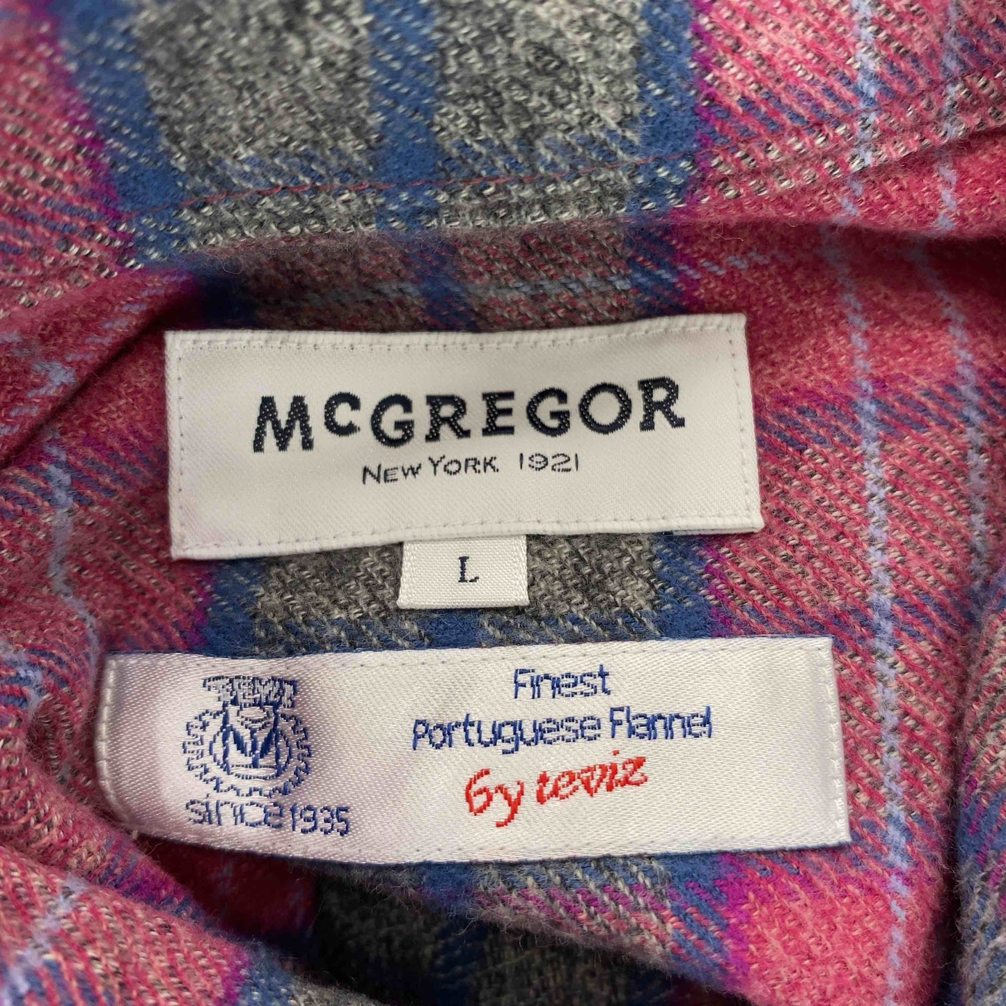 McGREGOR マクレガー レディース 長袖　ネルシャツ　チェック　ピンク　グレー