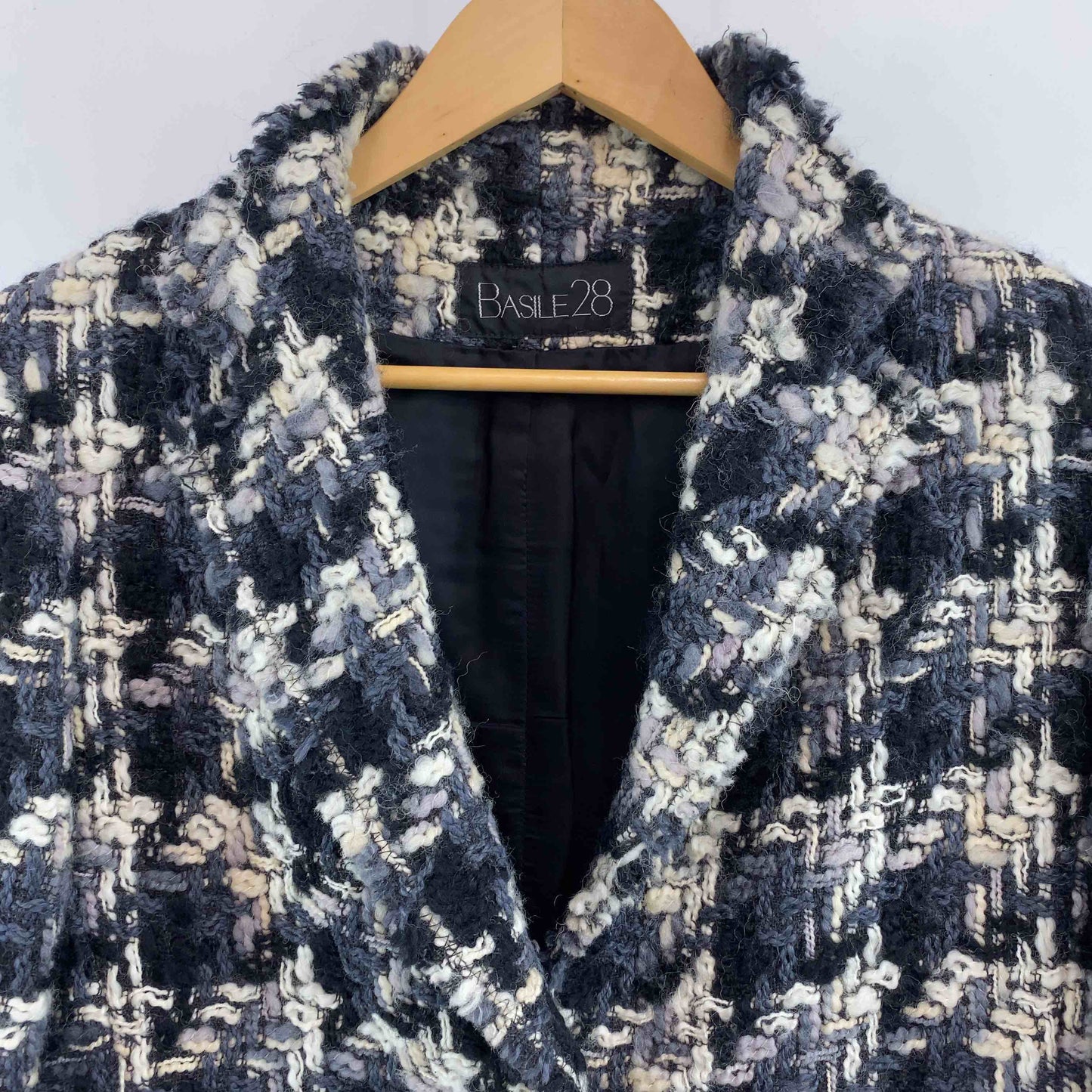 BASILE28 レディース テーラードジャケット マルチカラー ニット 総裏