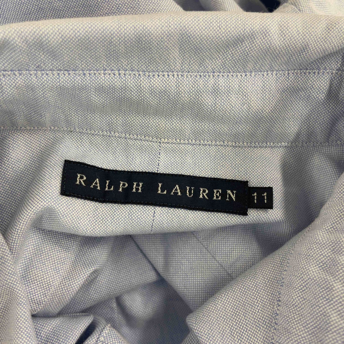 RALPH LAUREN ラルフローレン レディース 半袖シャツ　ブラウス　ボタンダウン　ロゴ刺繍　ブルー