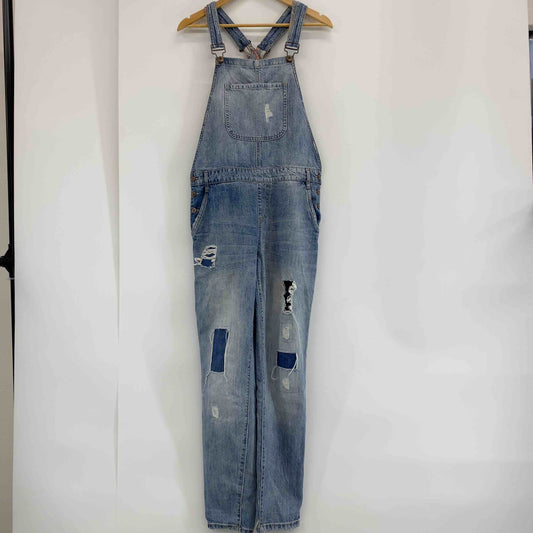 FOREVER 21 フォーエバートゥエンティーワン レディース サロペット　オーバーオール　デニム　ダメージ加工