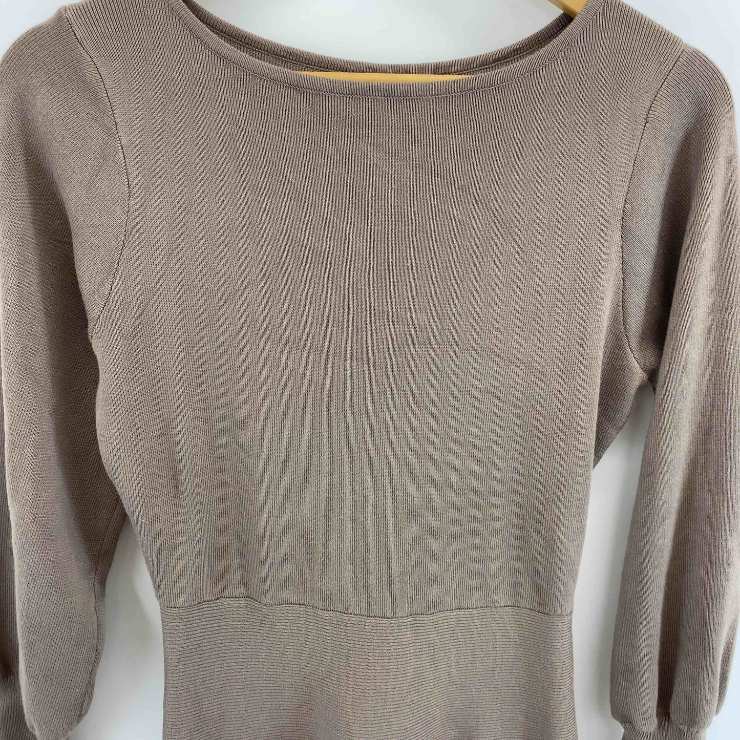 神戸レタス  レディース 長袖ワンピース ロング丈 ニット ブラウン