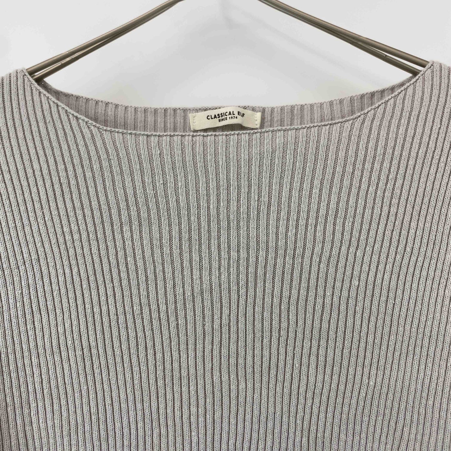 Classical Elf. クラシカルエルフ レディース ニット/セーター リブ編み グレー コットン