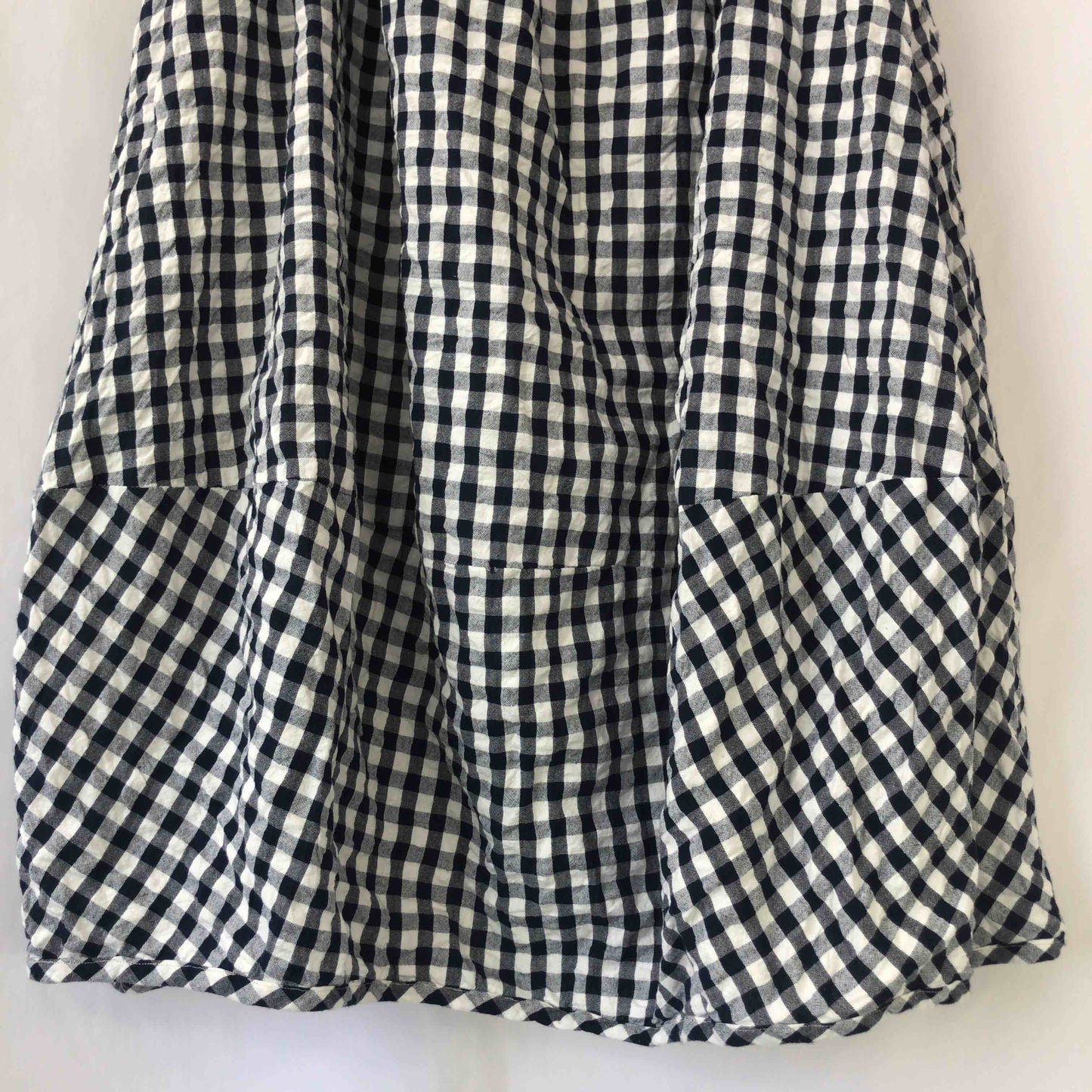 日本アパレル・ファッション産業協会 レディース ロングフレアスカート 白黒 チェック tk