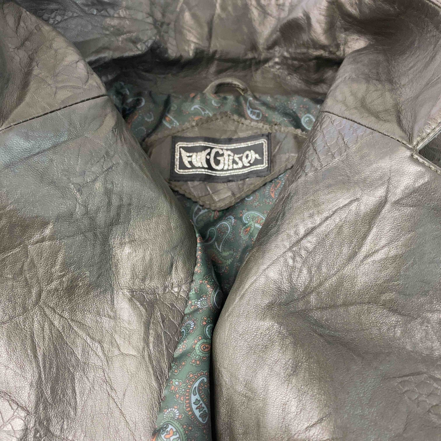 Fur・Griser レザージャケット  メンズ ブラック