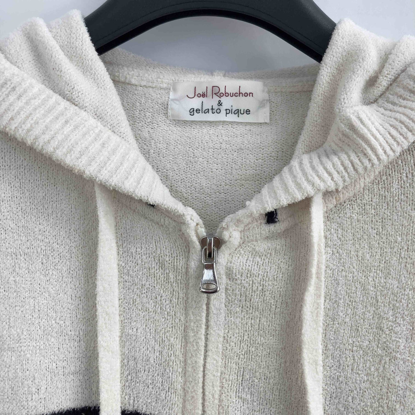 Joel Robuchon gelato pique ジョエルロブション ジェラートピケ レディース パーカー 白色 紺x赤ボーダー tk