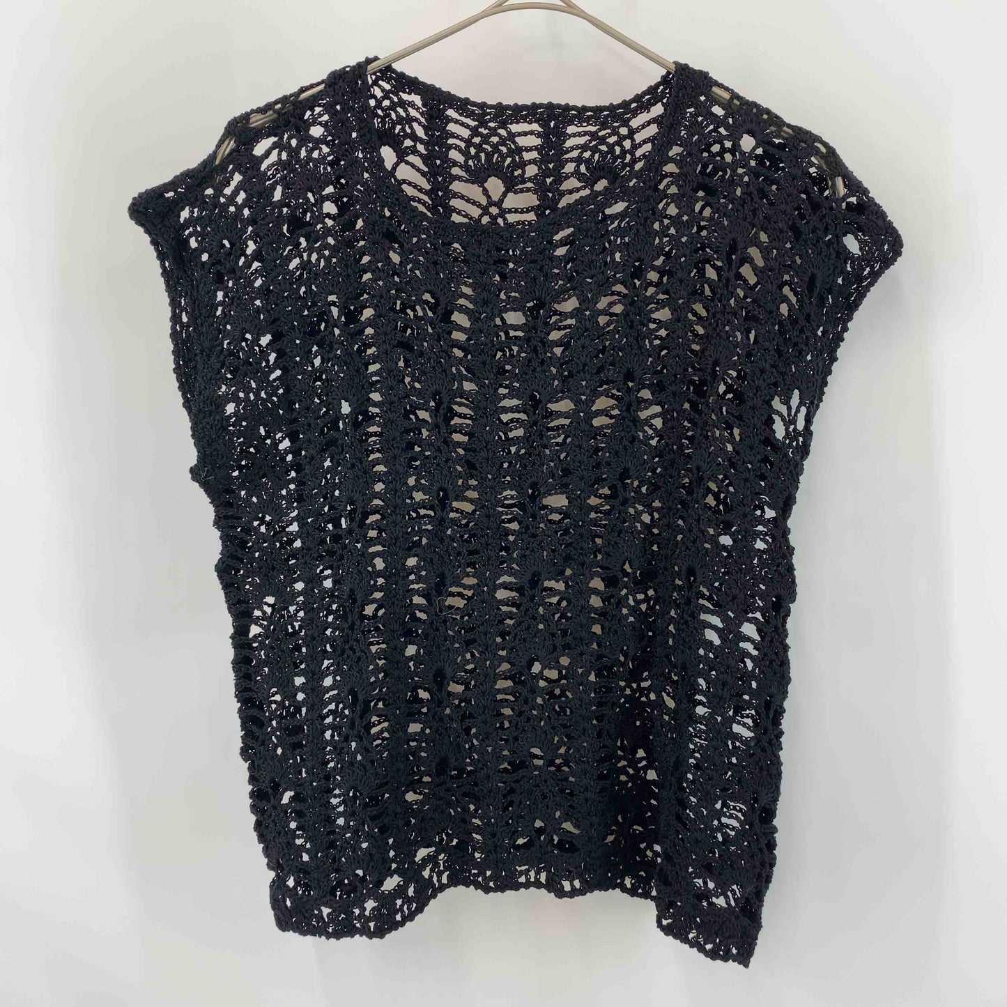 ノーブランド ニットベスト サマーニット かぎ編み  レディース ニット セーター