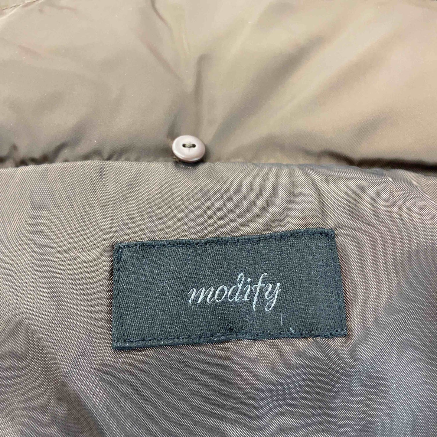 modify モディファイ レディース ダウンジャケット ポリエステル100％ ショールカラー ハイネック ブラウン