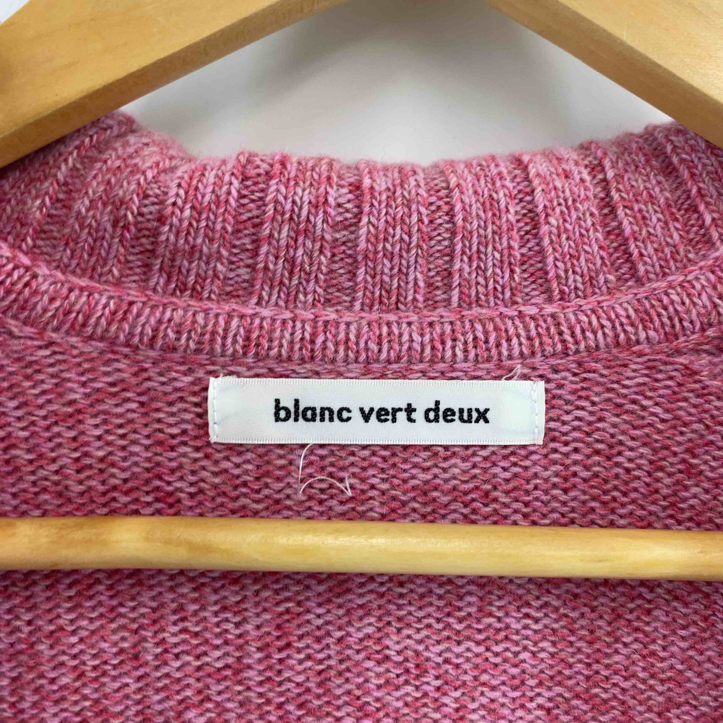 blanc vert deux  レディース カーディガン カシミヤ混 ピンクMIX