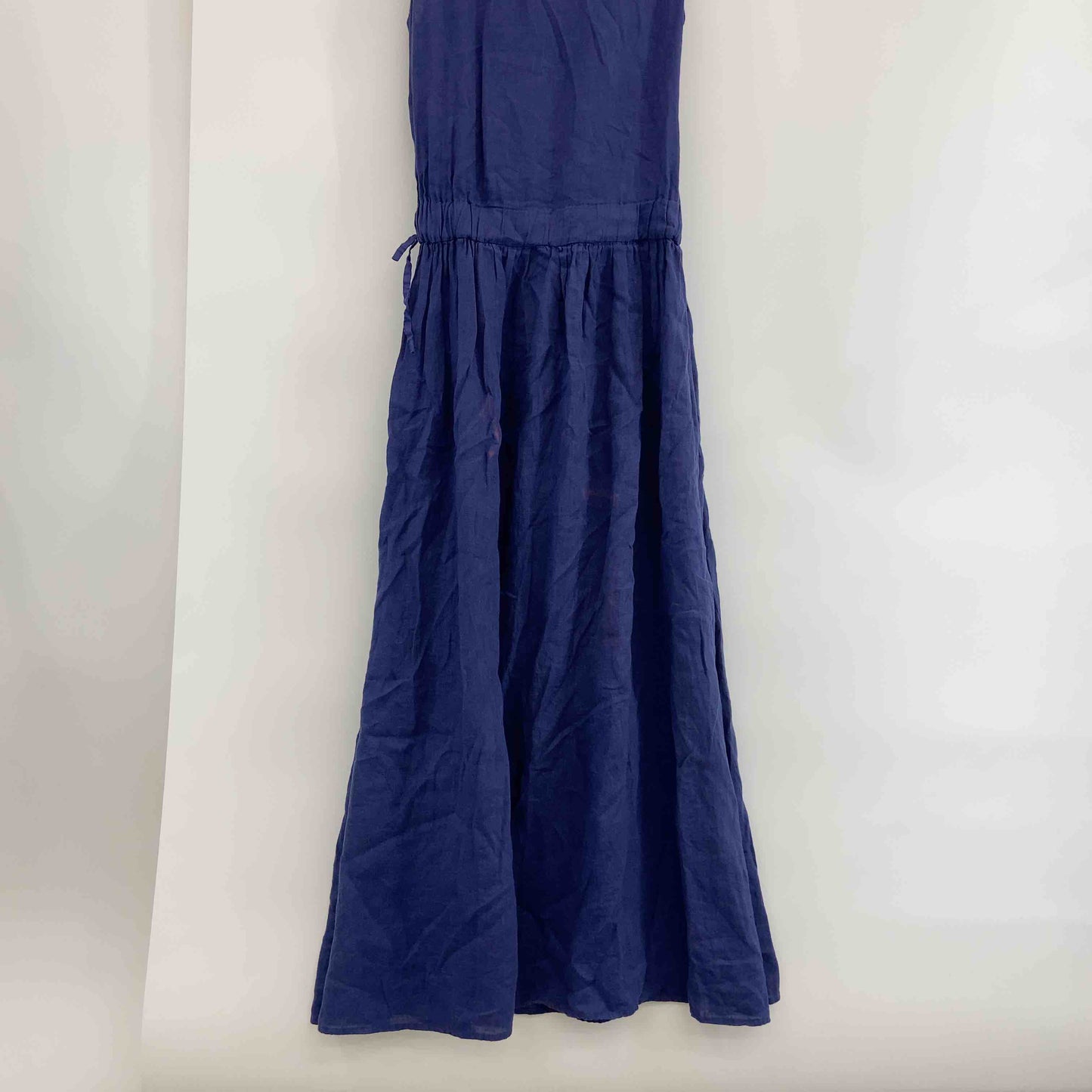 BEAUTY&YOUTH UNITED ARROWS ビューティーアンドユースユナイテッドアローズ レディース ノースリーブロングワンピース カシュクール ネイビー リネン