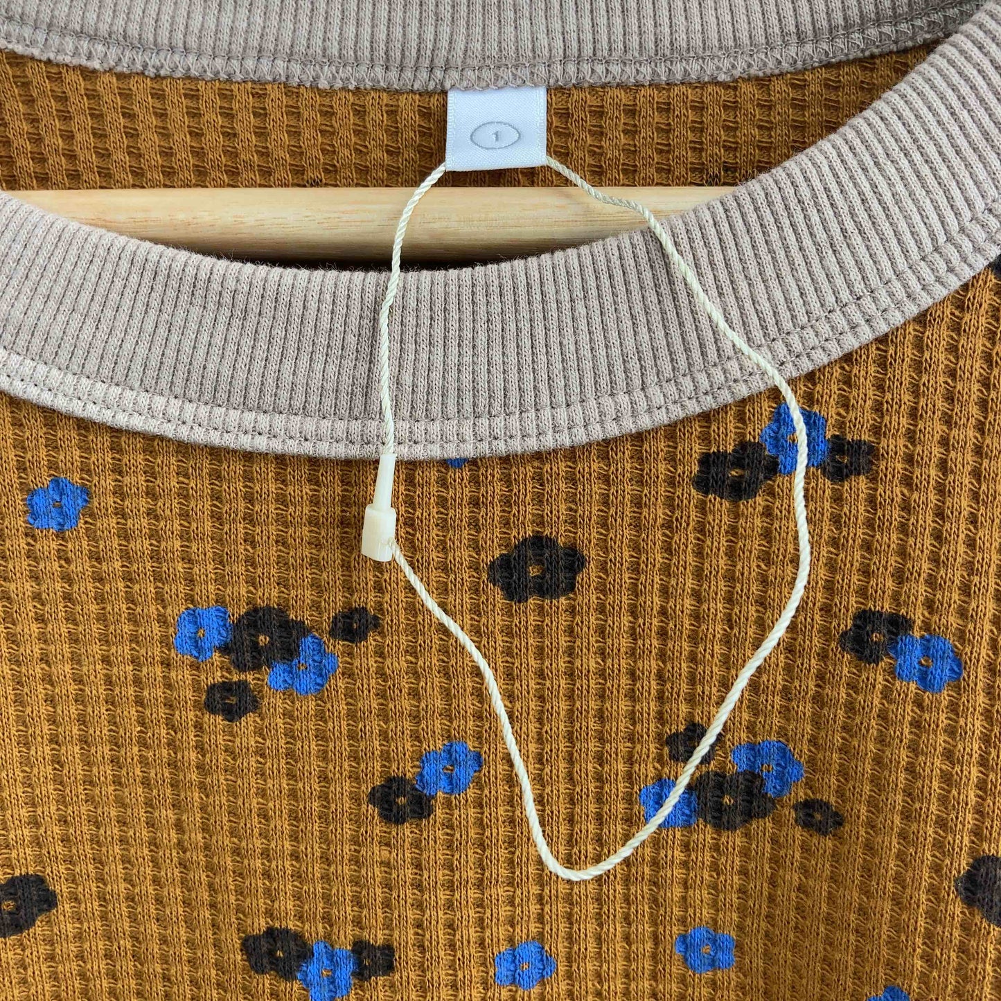 markey's  レディース カットソー（長袖）ブラウン 花柄 tk